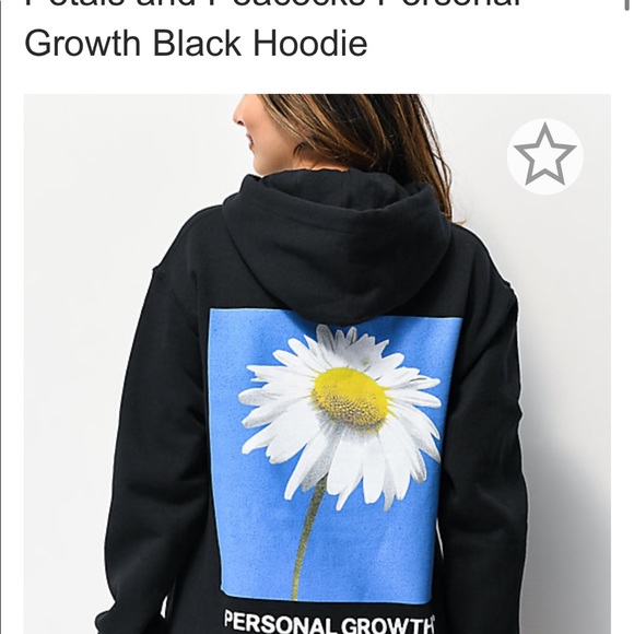Zumiez Tops - take care of yourself petals and peacocks hoodie